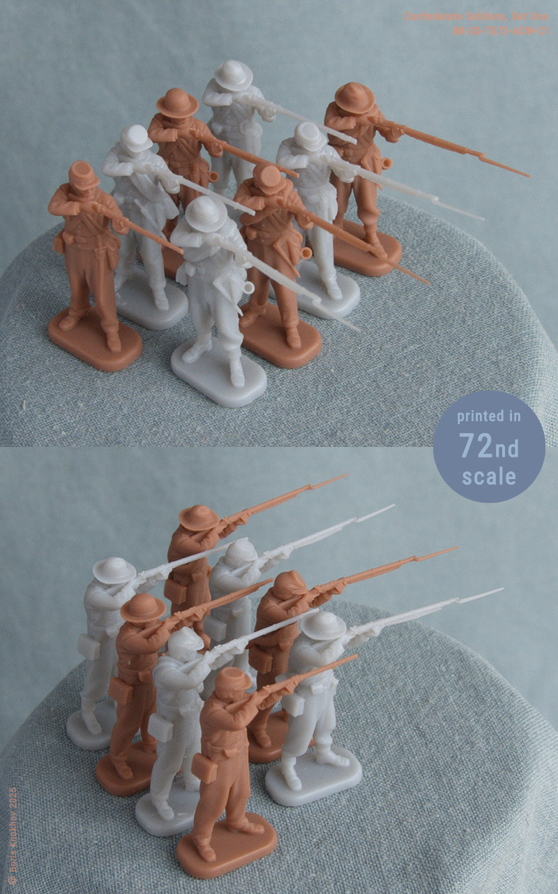 Confederate Soldiers, Set One by BORIS KNOKHOV - Wargaming3D